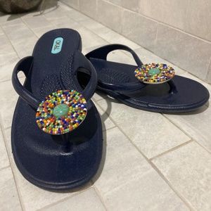 OKA-B NAVY FLIP FLOPS